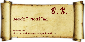 Bedő Noémi névjegykártya
